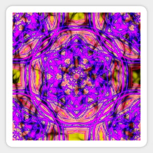 Pink kaleidoscopes in abstract landscape Sticker